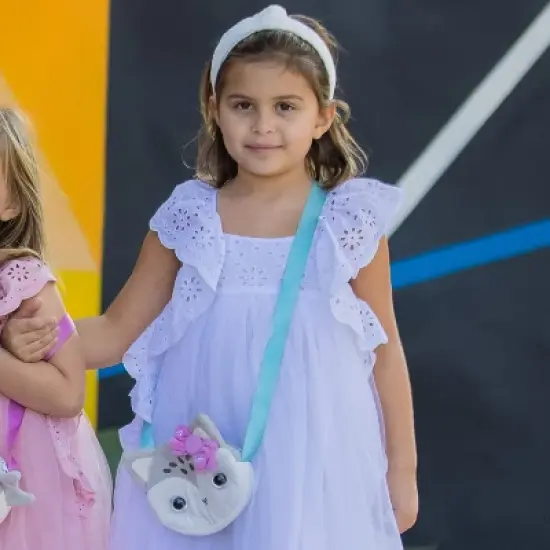 Adora Be Bright Purse for Little Girls - Stuffed Animal Wolf Design - Eyes Light Up image {6}