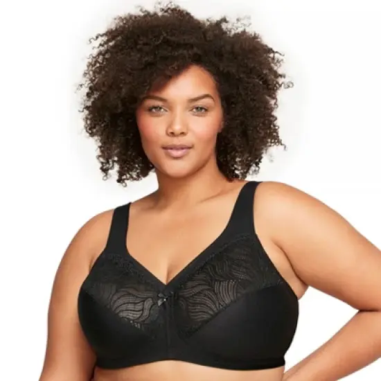 Glamorise Womens MagicLift Natural Shape Support Wirefree Bra 1010 Black image {5}
