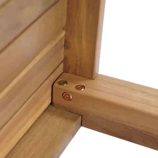 Christopher Knight Home Goleta Outdoor 39.5" Tall Acacia Wood Bar Height Table with Slatted Top image {3}