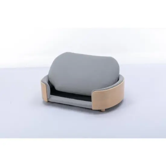 Bulldog Large Size XL Dog Beds With Removable Cover, Velvet Cushion With Solid Wood legs and Bent Wood Back-The Pop Home image {10}