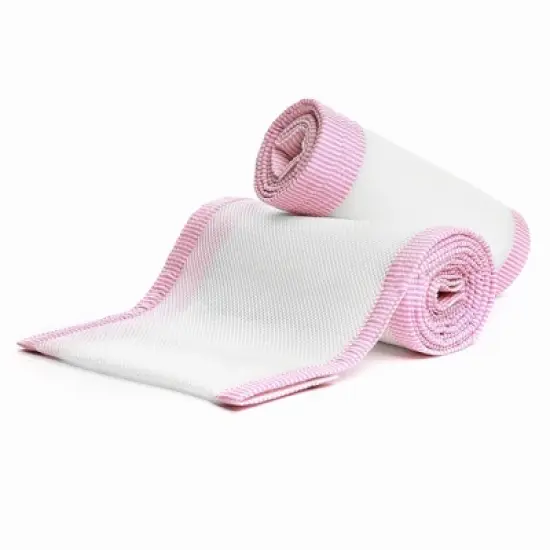 BreathableBaby Breathable Mesh Crib Liner - Classic Collection - Rose Seersucker image {2}