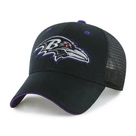 NFL Baltimore Ravens Black Moneymaker Mesh Hat image {2}