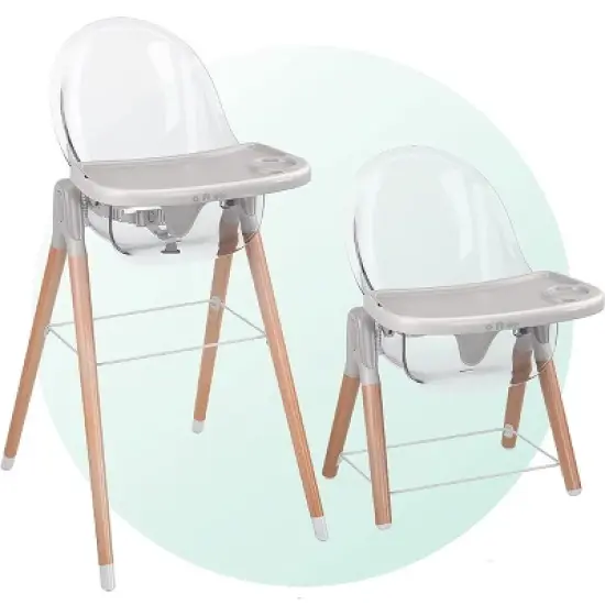 Children of Design Adjustable 6-in-1 Wooden Classic High Chair for Babies & Toddlers image {12}