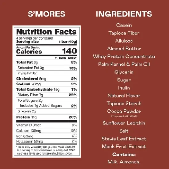 MAGIC SPOON S'Mores Protein Bar Treat - 12g Protein - 5.6oz/4ct image {3}