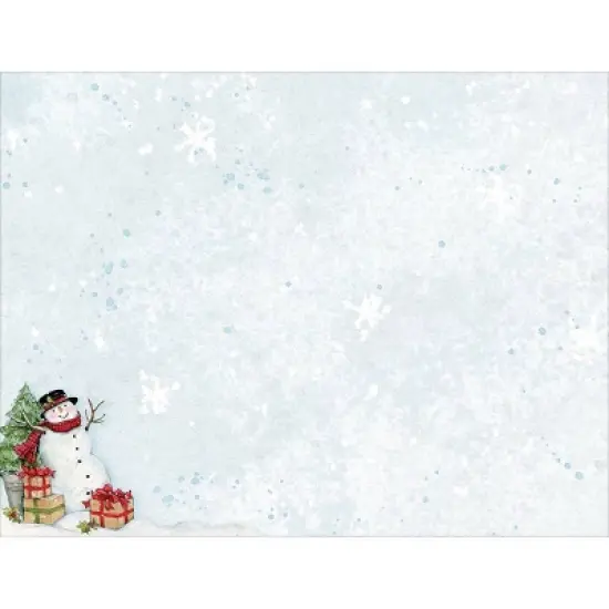 LANG 18ct Snowman Farmhouse Boxed Holiday Greeting Card Pack image {2}
