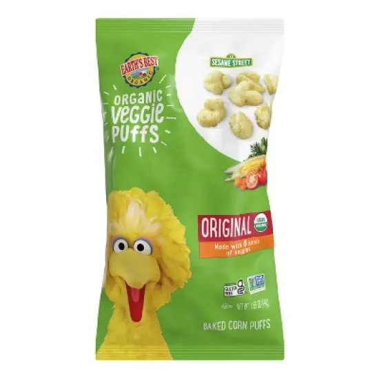 Earth's Best Organic Veggie Puffs Baby Snacks Baby & Toddler Snacks Sesame Street - 1.55oz image {10}