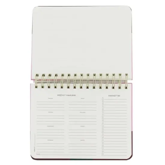 Continental Accessory Weekly Meal Planner Twin Wire Texture Hard Cover Journal 6.75"x8" 128 Sheets image {3}