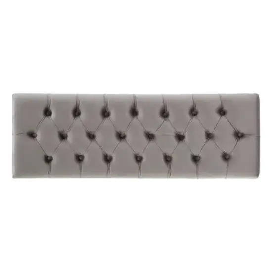 Hewett Velvet Tufted Metal Bench - Inspire Q image {3}