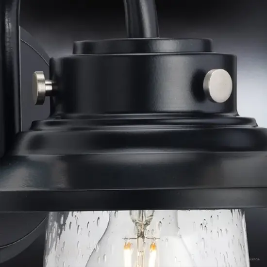 Urban Ambiance Luxury Coastal Outdoor Wall Sconce 11''H x 9''W,  Midnight Black Finish,  Santa-Ana Collection, UHP1320 image {5}