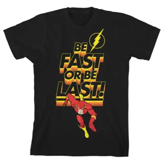 The Flash Be Fast or Be Last Black T-shirt Toddler Boy to Youth Boy image {2}