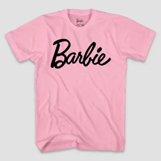 Men's Barbie Logo Short Sleeve Graphic T-Shirt - Pink image {3}