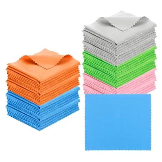 Unique Bargains Microfiber Soft Portable Lightweight Cleaning Cloth 50 Pcs image {4}