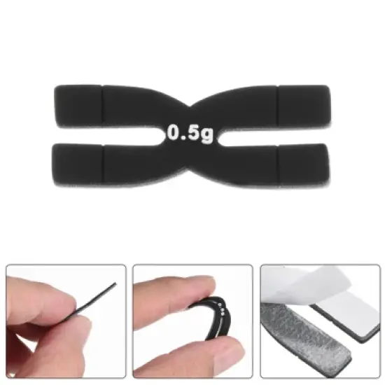Unique Bargains Silicone Adjustable Vibration Dampeners H Badminton Racket Weight Balance Strip 0.5g 3 Pcs image {3}