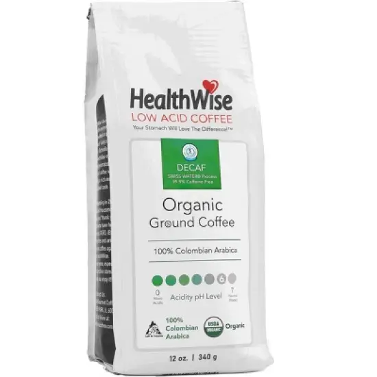 HealthWise Decaf Low Acid Organic Ground Coffee image {3}