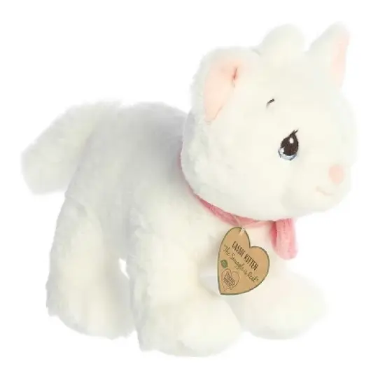 Aurora Small Cassie Kitten Precious Moments Inspirational Stuffed Animal White 9" image {2}