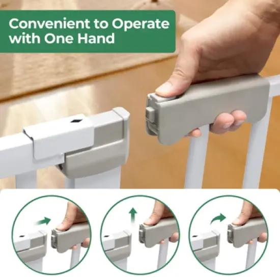 SUGIFT Pet Gate Baby Gate 31 Inch Tall Auto Close Dog Gate Safety Gate Pressure Mounted Walk Through Pet Safety Gate for Stairs Doorways image {5}