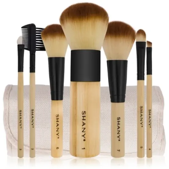 SHANY Bamboo Brush Set - Vegan Brushes  - 7 pieces image {2}