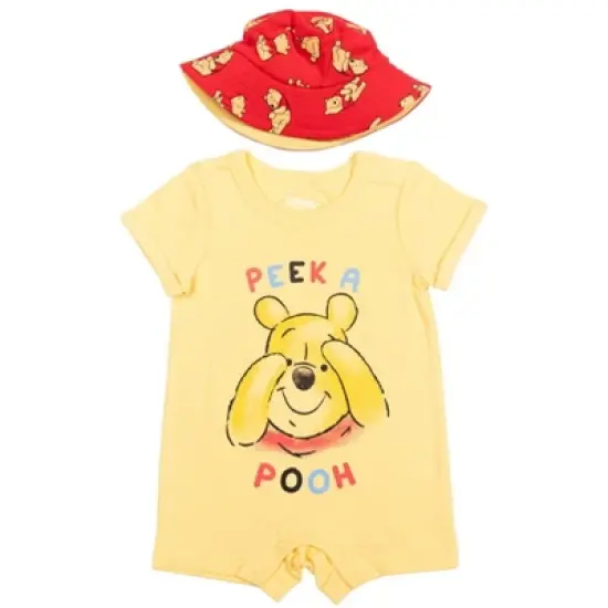 Disney Lion King,Mickey Mouse,Winnie the Pooh Simba Baby Romper and Sunhat Newborn to Infant  image {10}