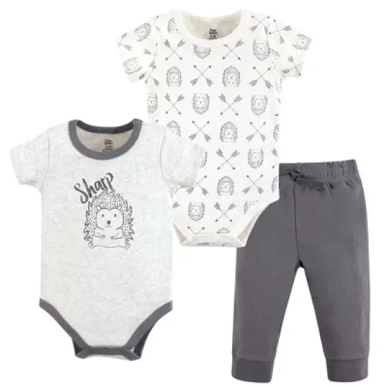Yoga Sprout Baby Boy Cotton Layette Set, Hedgehog image {1}