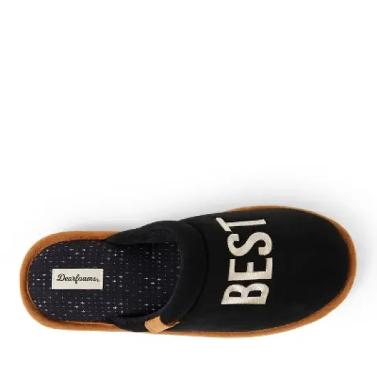 Dearfoams Men's Tanner Microsuede Father's Day Dad Scuff Slippers image {4}