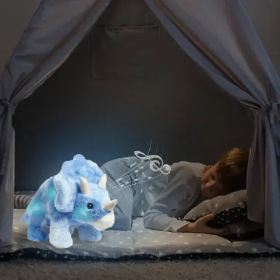 FAO Schwarz 12" Triceratops LED Plush with Sound image {1}