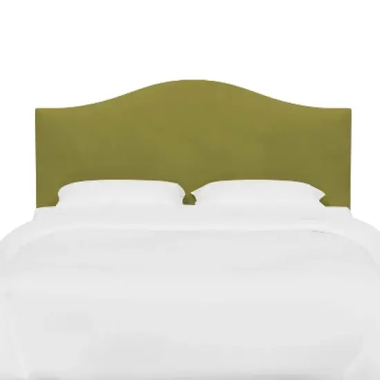 Custom Upholstered Curved Headboard Velvet Twin - Skyline Furniture image {2}