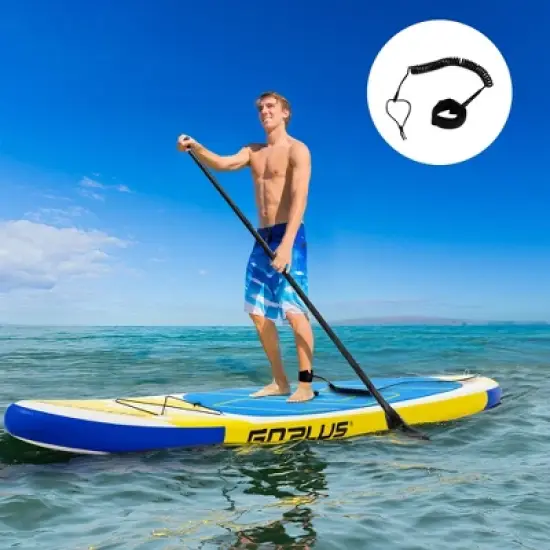 Costway 11' Inflatable Stand Up Paddle Board SUP W/ Carrying Bag Aluminum Paddle image {4}