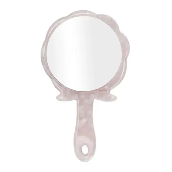 Unique Bargains Rose Shape Handheld Makeup Mirror 1 Pc image {10}