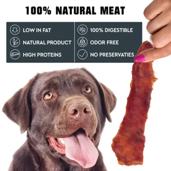 Beloved Pets All Natural Duck Jerky Dog Treats Chews Grain Free High Protein Human Grade 1.5 LB - 1 Pack image {3}
