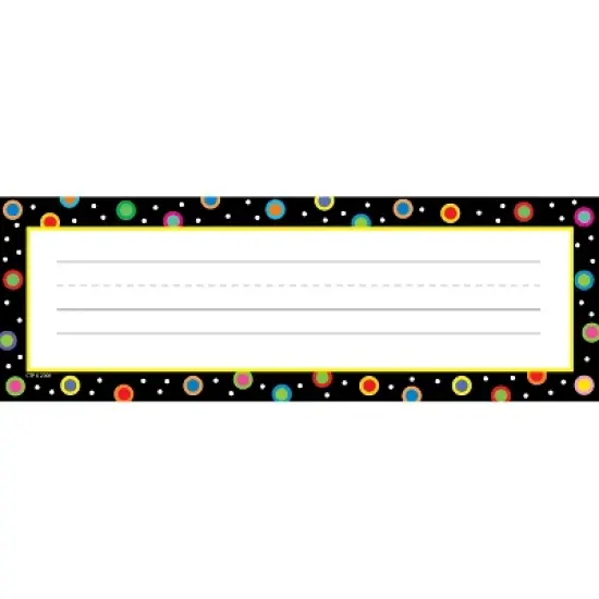 Creative Teaching Press Dots on Black Name Plates, 36 Per Pack, 6 Packs image {1}