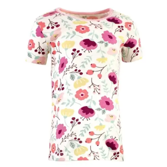 Touched by Nature Baby Girl Organic Cotton Tight-Fit Pajama Set, Botanical image {2}