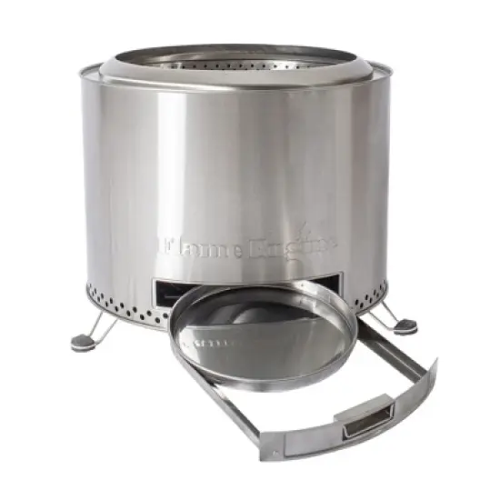 Flame Engine Smokeless Fire Pit with Carry Bag and Ash Removal Tray for Easy Cleanup for Wood longs or Wooden Pellets, Stainless Steel image {2}