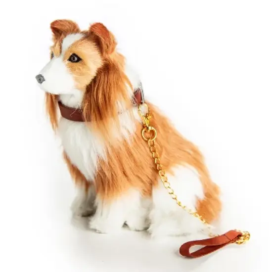 The Queen's Treasures 18 In  Doll  Collie Puppy Dog with Leash and Collar image {5}