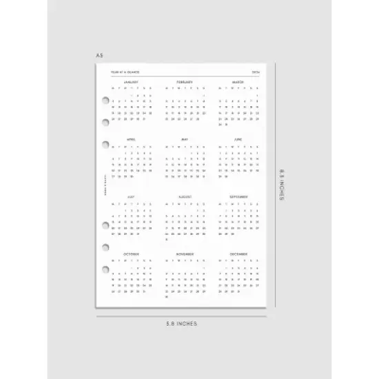 2026 Horizontal Weekly Planner Insert | Monday Start | Cloth & Paper image {1}