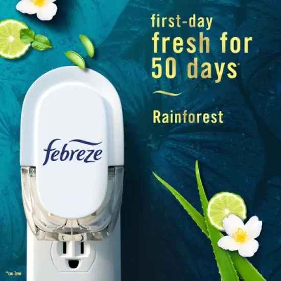 Febreze Luxe Plug Dual Refill Air Freshener - Rainforest - 1.75 fl oz/2ct image {3}