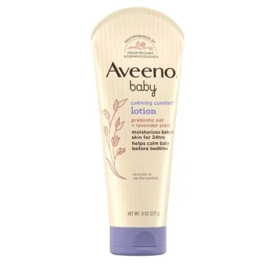 Aveeno Baby Calming Comfort Moisturizing Body Lotion - Lavender & Vanilla Scents - 8 fl oz image {5}