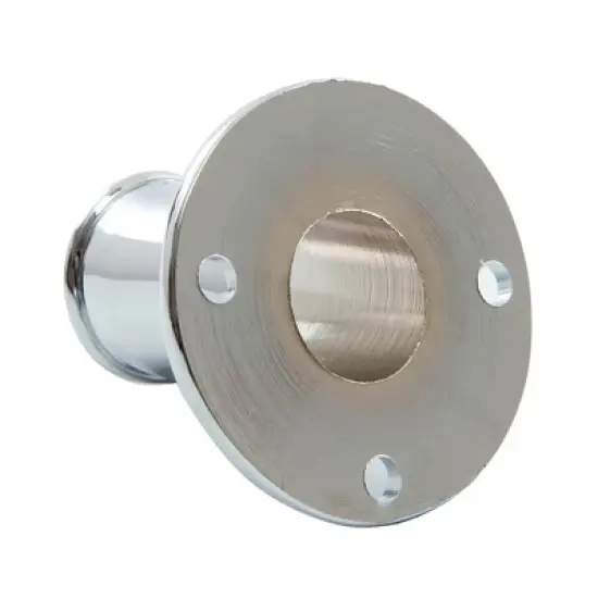 Whitecap Chrome-Plated Brass Flag Pole Socket, 3/4" Dia., 2" Flange, Model S5001C, Boat Equipment. image {2}