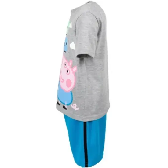Peppa Pig Graphic T-Shirt & Mesh Shorts Blue/Grey  image {5}