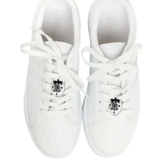 Unique Bargains Strawberrys Shoelace Charms Silver Tone 1 Pair image {1}