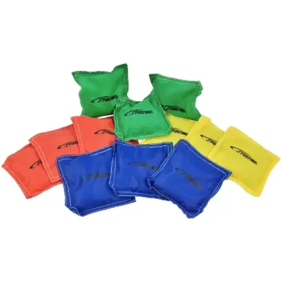 Sportime Nylon-Covered Bean Bags, 5 x 5 Inches, Assorted Colors, Pack of 12 image {3}