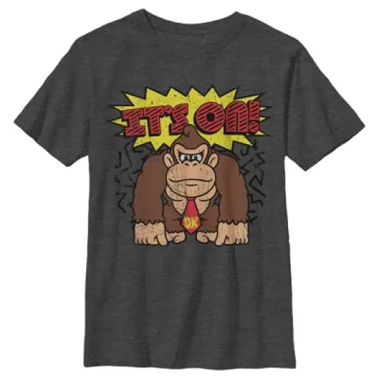 Boy's Nintendo Donkey Kong It's On Distressed T-Shirt image {4}