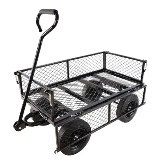 JANSNO Multi-Functional Garden Cart with Spacious Bed, Solid Tires for Gardening/Farming/Yard/Home Tasks image {5}