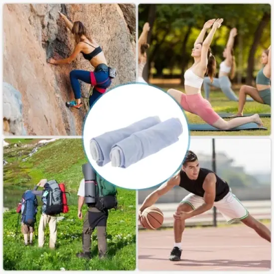 Unique Bargains Sun Protection Arm Sleeves Blue White 1 Pair image {4}