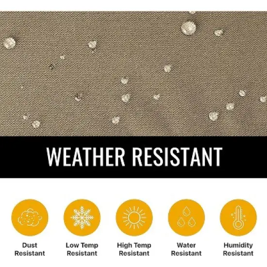 Outdoor Loveseat Sofa Cover &ndash; Weatherproof, Water-Resistant Brown Protective Cover for Patio Furniture &ndash; Heavy-Duty Outdoor Couch Cover image {4}