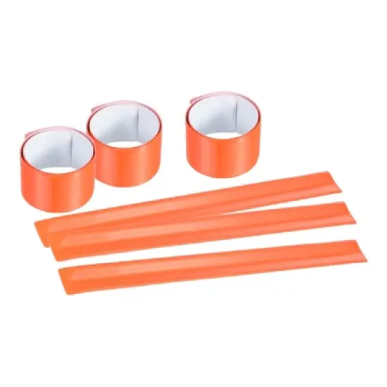 Unique Bargains High Visibility Reflective Arm Wrist Ankle Bands for Night Running 6 Pcs image {9}