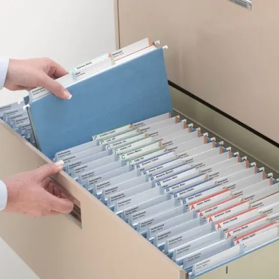 Smead TUFF Hanging File Folder with Easy Slide Tab, 1/3-Cut Sliding Tab, Letter Size, 18 per Box image {4}