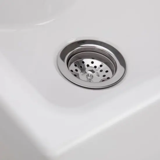 Lindor Transitional Laundry Cabinet with Pull-Out Faucet and ABS Sink White - WyndenHall image {3}