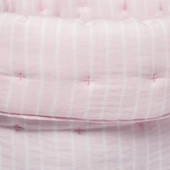 Quilted Gauze Medium Round Storage Bin - Cloud Island&trade; Pink Stripe image {2}