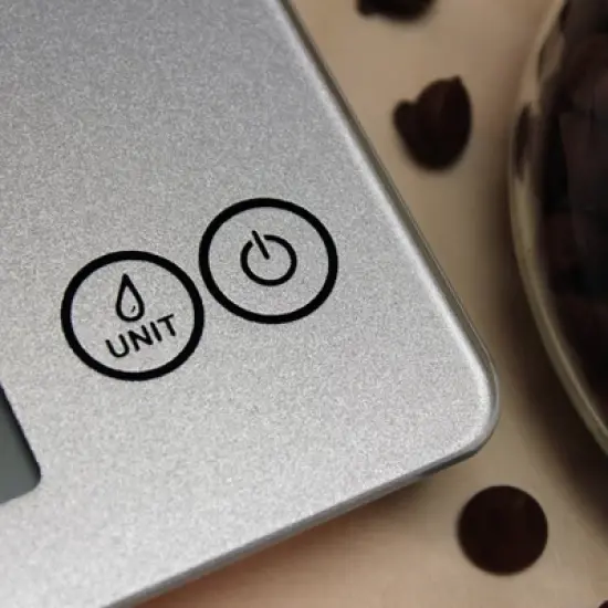 Escali Arti Glass Digital Scale Shiny Silver: Kitchen Food Scale with Oversized Electronic Display, 15lb Capacity, Battery Included image {3}