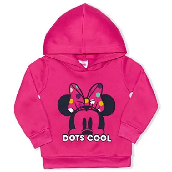 Disney Girl's 2-Pack Minnie Mouse Hooded Graphic Sweatshirt and Patterned Legging Pant Set for Toddler image {1}